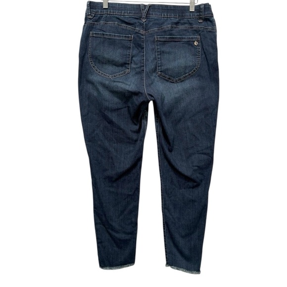 Democracy Ab Technology Ankle Length Step Hem Stretch Denim Jeans Size 16 - Picture 2 of 9